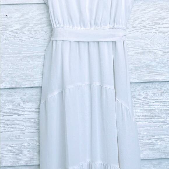Simply Vera Vera Wang White Dress Midi Length, Tiered, Sleeveless, Size Small - Picture 6 of 7